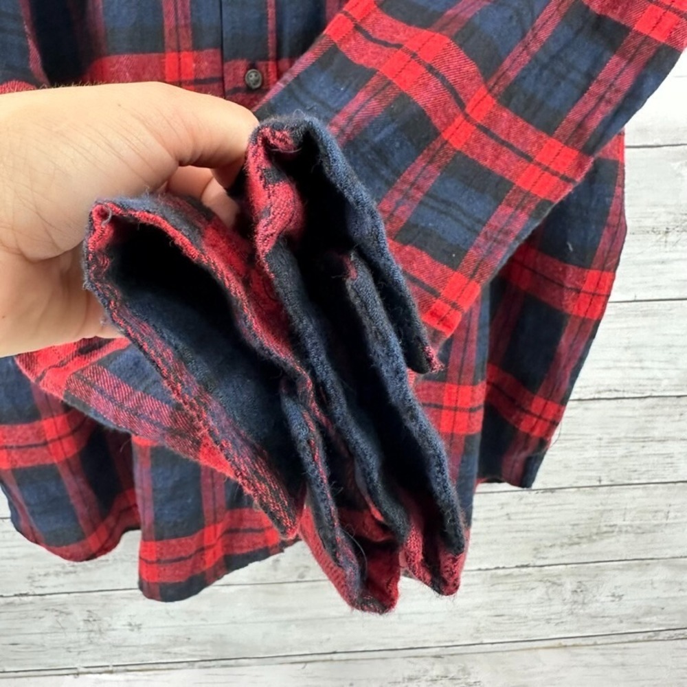 Men's Flannel Shirt Jackson Hole Size 2XL NWT Red Blue Plaid Outdoor Lumberjack - Picture 6 of 10